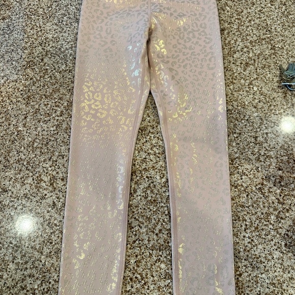 ZYIA Pants - ZYIA Shimmering Pink Leopard Leggings size 2